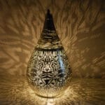 TL-filigrain-vintage-zilver zilver, sfeerlamp in het donker