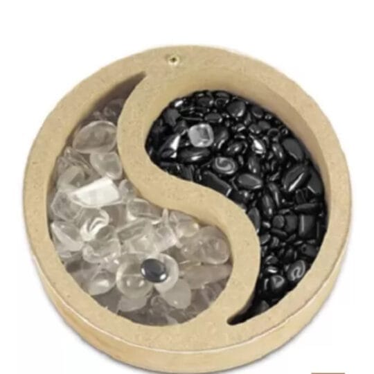 ontlaad en oplaadset yin yang doosje voor edelstenen