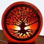 zoutlamp levensboom, zoutsteenlamp