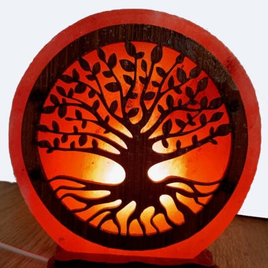 zoutlamp levensboom, zoutsteenlamp