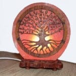 zoutlamp-levensboom-voorzijde, inclusief lichtarmatuur