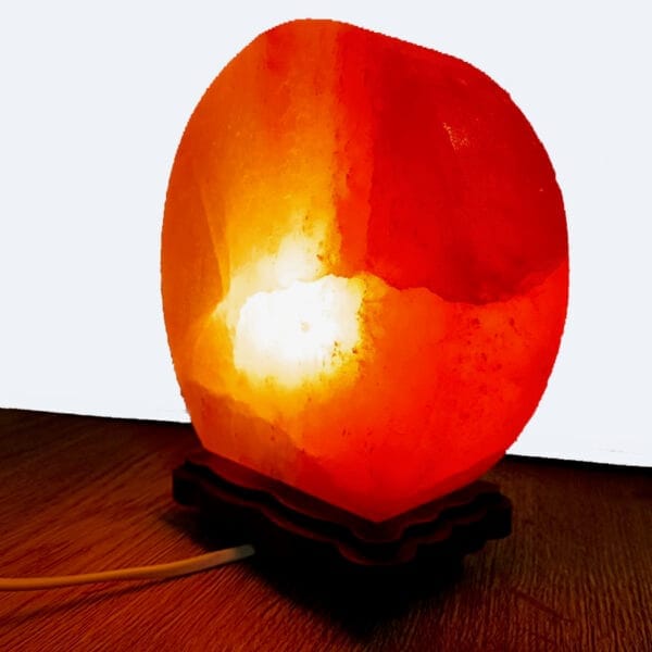 achterzijde zoutlamp, zoutsteenlamp
