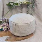 yogakussen jute meditatiekussen creme, beige, natur.