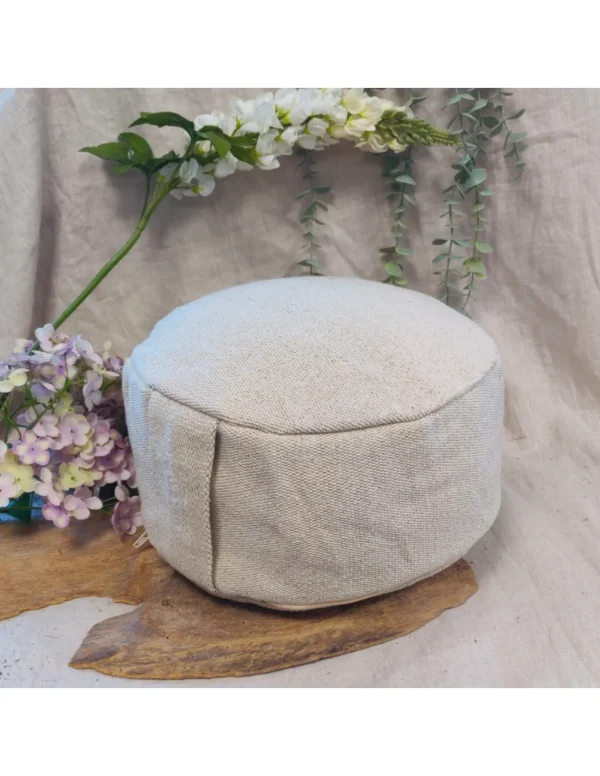 yogakussen jute meditatiekussen creme, beige, natur.