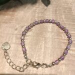 Amethist armband ibiza, mooie kleine kraaltjes , zilverkraaltjes