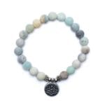Armband Amazoniet lotus, dames sierraden, de magische wilg
