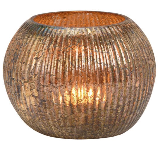 Windlicht Champagne ribbel 13cm de magische wilg