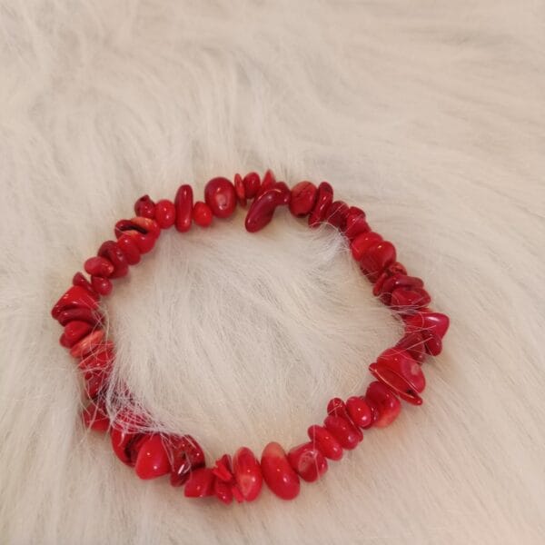 armband split rode koraal, rode armband. mooi mode cadeau in Rood, red ladies