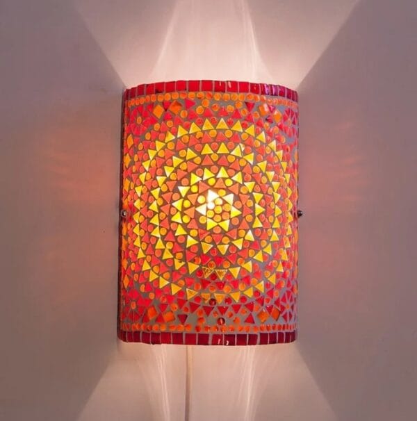 kleurrijke wandlamp Cilly de magische wilg rood