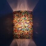 kleurrijke wandlamp Cilly de magische wilg glasdeco mozaïek